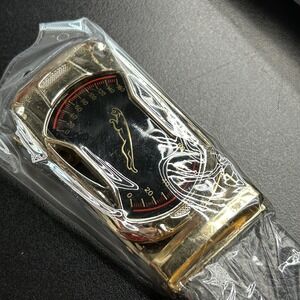 Jaguar Belt Mens Size 50 Black Ratchet Adjustable Car Gauge Buckle Speedometer